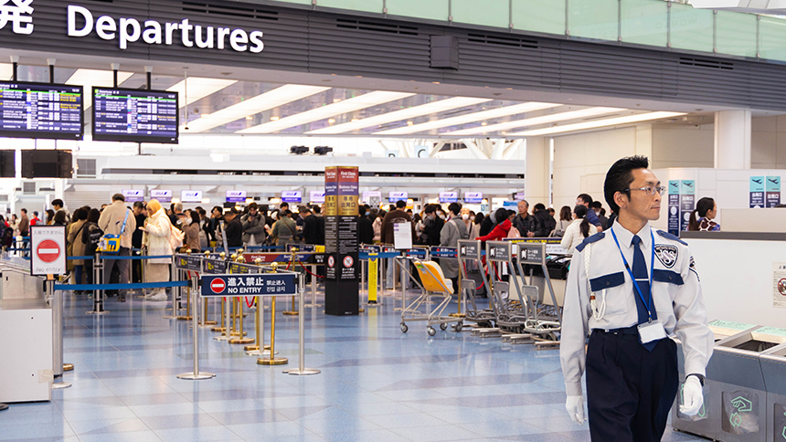 航空保安警備 東京国際空港（羽田空港）第3ターミナル 警備イメージ