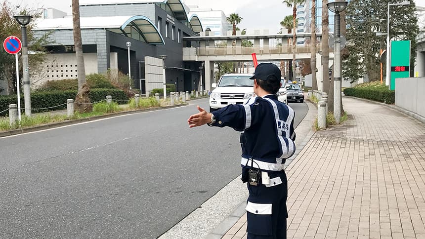 交通誘導警備の模様
