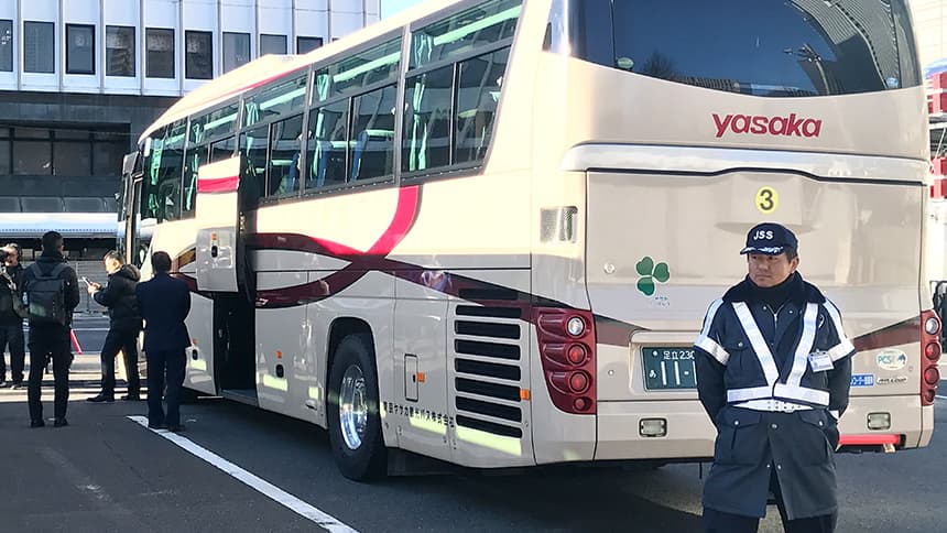 交通誘導警備の模様
