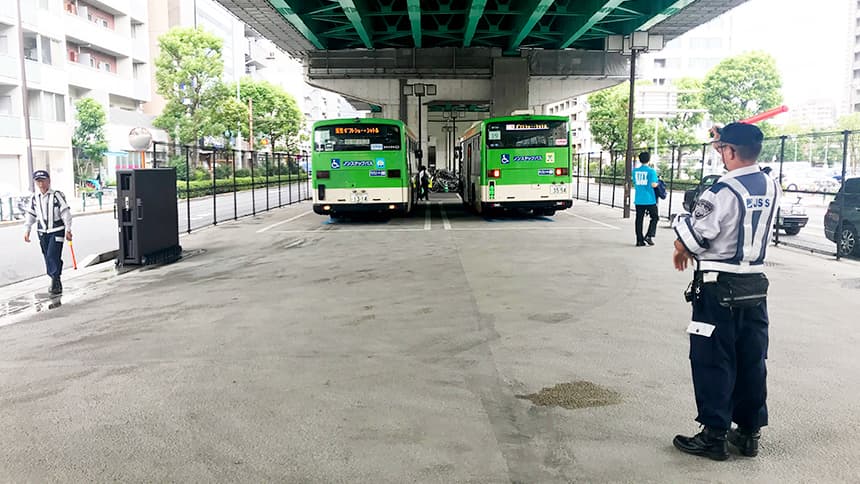 交通誘導警備の模様