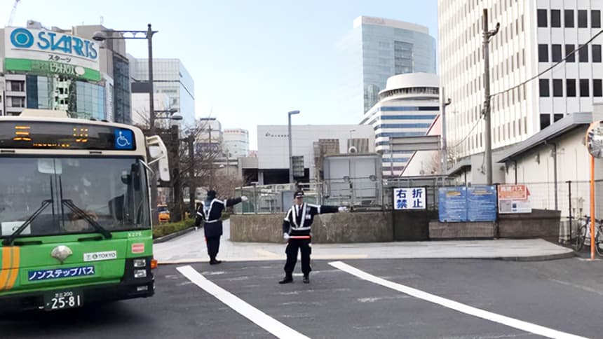 交通誘導警備の模様