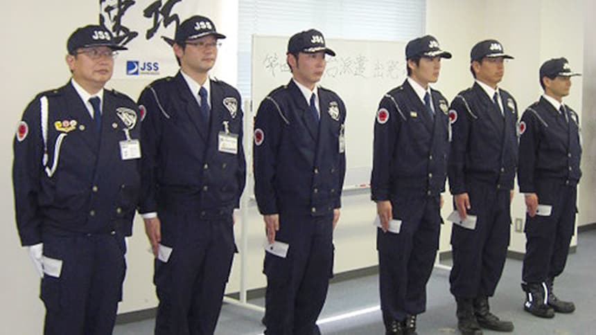 東日本大震災 ボランティア警備の模様